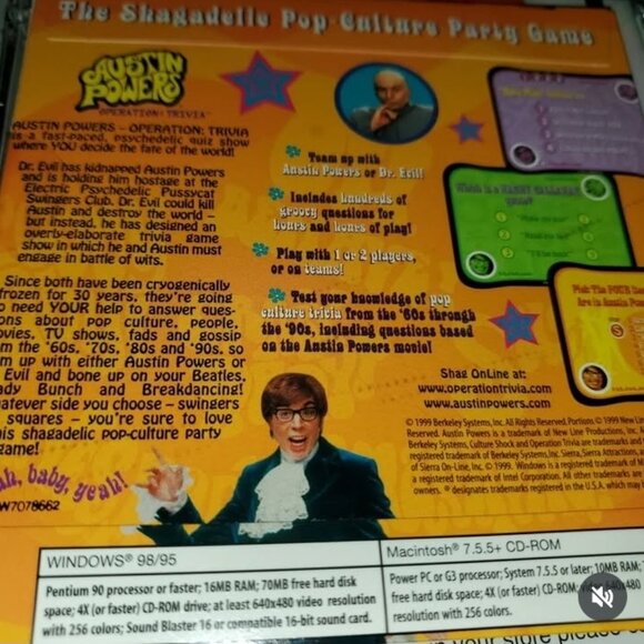 Austin Powers The Spy Who Shagged Me Movie Retailer Unused Backpack w/All Extras - Picture 8 of 10